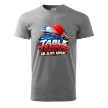 Stolní tenis pálka a míček eat sleep repeat