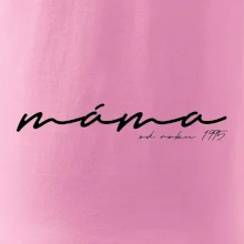 Psací nápis máma s ročníkem