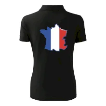 Francouzská vlajka mapa obrys