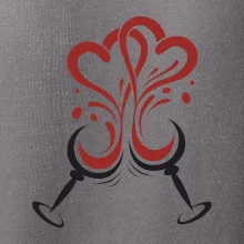 Víno je láska kulaté skleničky