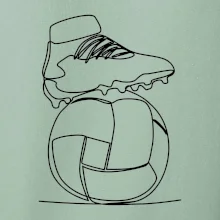 Fotbalový míč kopačka jedním tahem