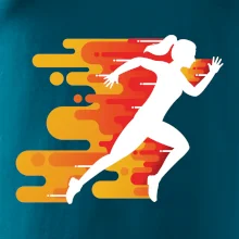 Běhání - oranžová žena