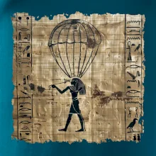 Egyptské hieroglyfy parašutista