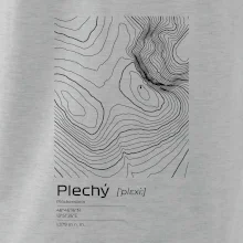 Plechý - vrstevnice v obdélníku