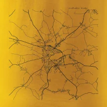 Černobílá mapa  Jindřichův Hradec (37701)