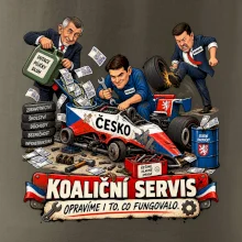 Macinka opravuje závodní auto ČESKO