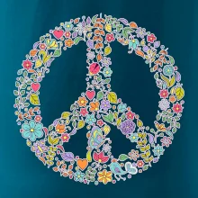 Peace symbol lístečky