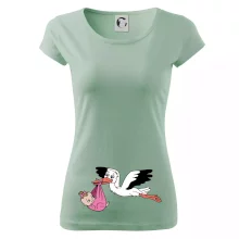 Čáp a miminko - holka (Hana-creative)