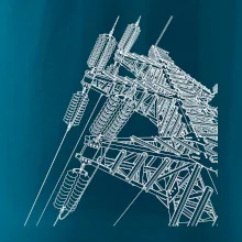 Nákres stožáru vysokého napětí