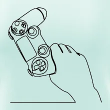 Herní ovladač jedním tahem