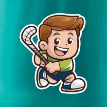 Ikona pozemní hokej kluk