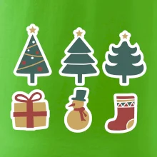 Vánoční sada - stromky a dárky