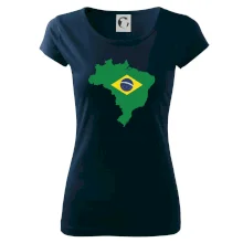 Brazílie vlajka v mapě