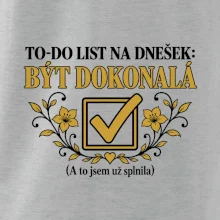To-Do list na dnešek Být dokonalá