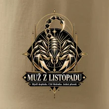 Muž z listopadu geometrický zlatý štír