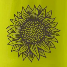 Slunečnice kreslená černobílá