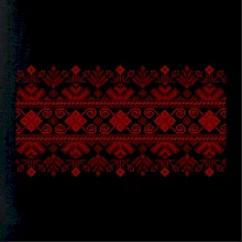 Ukrajinský vzor - červený