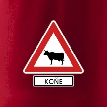 Dopravní značka - Pozor koně / kráva