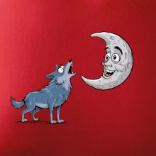 Parové triko - Vlk a měsíc