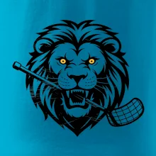 Floorball - Lev s hokejkou v tlamě