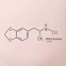 Molekulární struktura MDMA Extáze