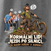 Normální lidi jezdí po silnici cyklistický humor