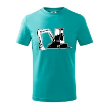 Bagr bez nápisu černobílý