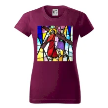 Vitráž - Ježíš a kříž