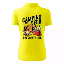 Černý nápis nápis Camping and beer