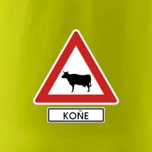 Dopravní značka - Pozor koně / kráva
