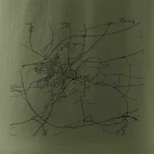 Mapy měst černobílé Slaný