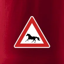 Dopravní značka - Pozor kůň běžící