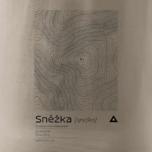Sněžka - vrstevnice v obdélníku