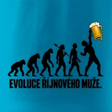 Evoluce říjnového muže s velkým půllitrem piva
