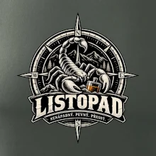 Listopadový štír v kompasu s whisky