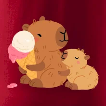 Kapybara se zmrzlinou