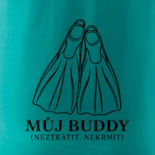Můj buddy dvě překřížené potápěčské ploutve