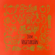 Jsem vegetarián - zelenina ve čtverci