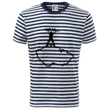 Mapa ČR - cyklista na prsou