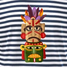 Mayové maska s peřím