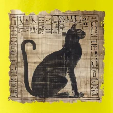 Egyptské hieroglyfy kočka