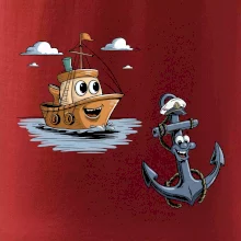 Parové triko - Loď a kotva