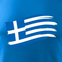 Řecko vlajka - štětkou