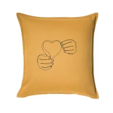 Ruka držící srdce  jedním tahem