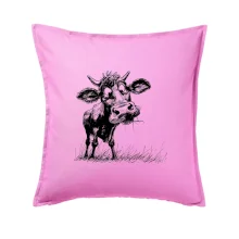 Černobílá karikatura kráva stojící