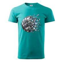 Kovový basketbalový míč s elektrickými střepy