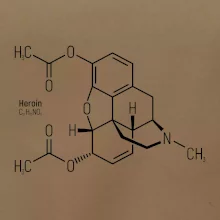 Molekulární struktura Heroin