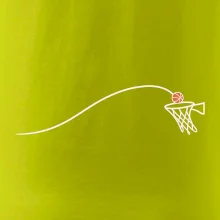 Minimalistická trajektorie míče do koše