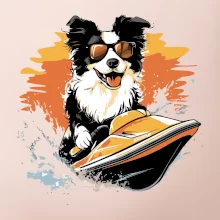 Border Kolie na vodním skútru