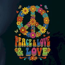 Peace and love - na výšku s květy